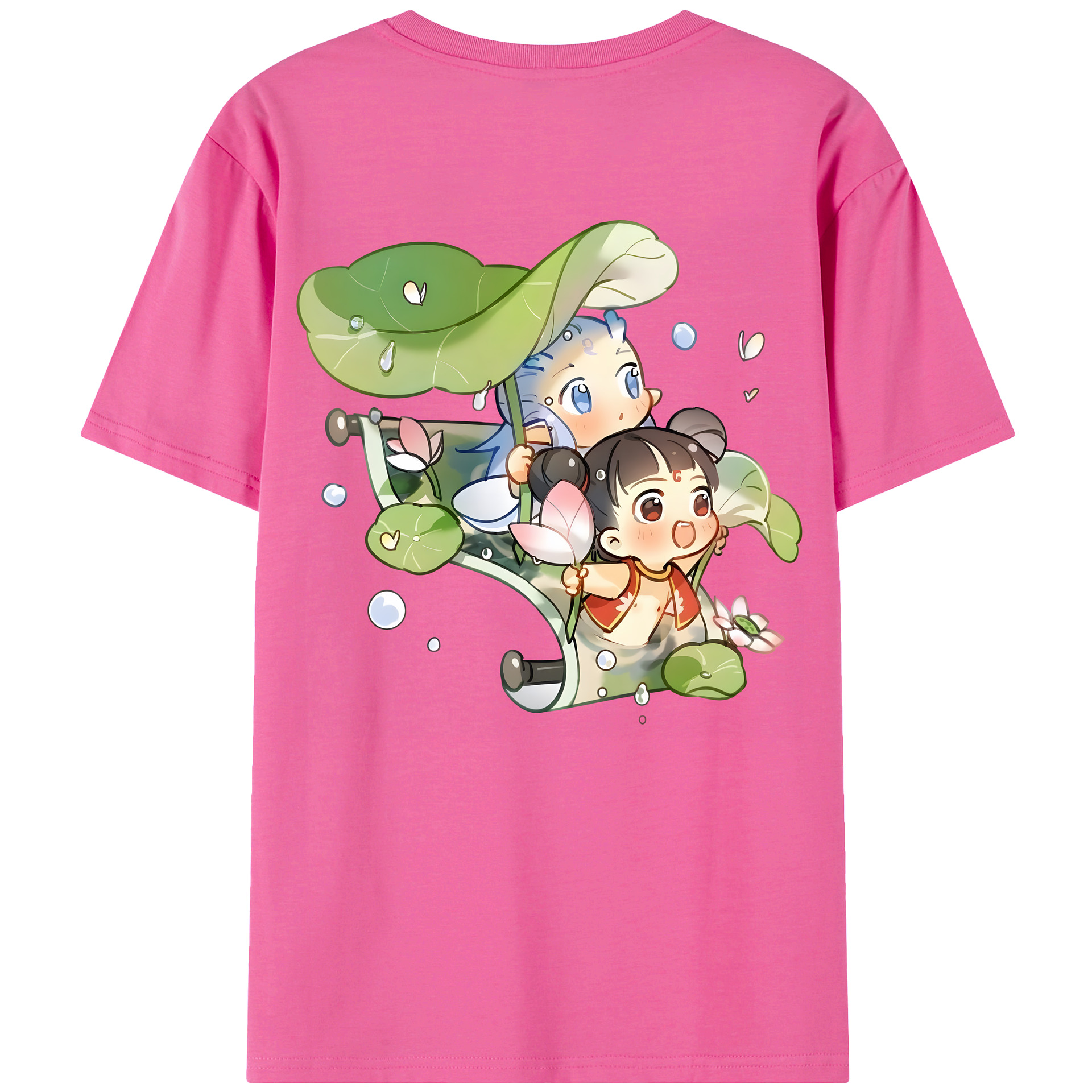 （画像用） Ne Zha 2 ナタ 魔童の大暴れ レディース半袖Tシャツ(バックプリント)
